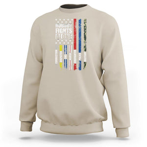 Nobody Fights Alone America Flag First Responder Sweatshirt TS09 Sand Print Your Wear