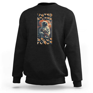 Funny US Space Force Army Astronaut Sweatshirt TS09 Black Print Your Wear