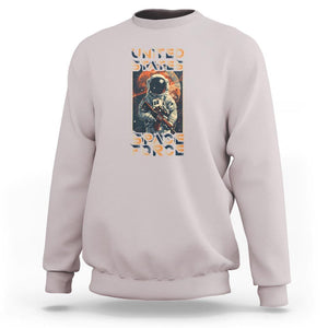 Funny US Space Force Army Astronaut Sweatshirt TS09 Ice Gray Print Your Wear