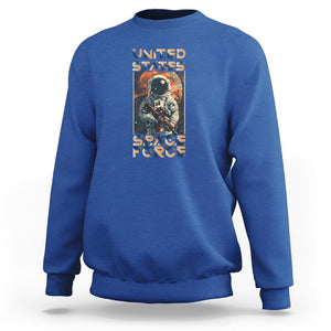 Funny US Space Force Army Astronaut Sweatshirt TS09 Royal Blue Print Your Wear