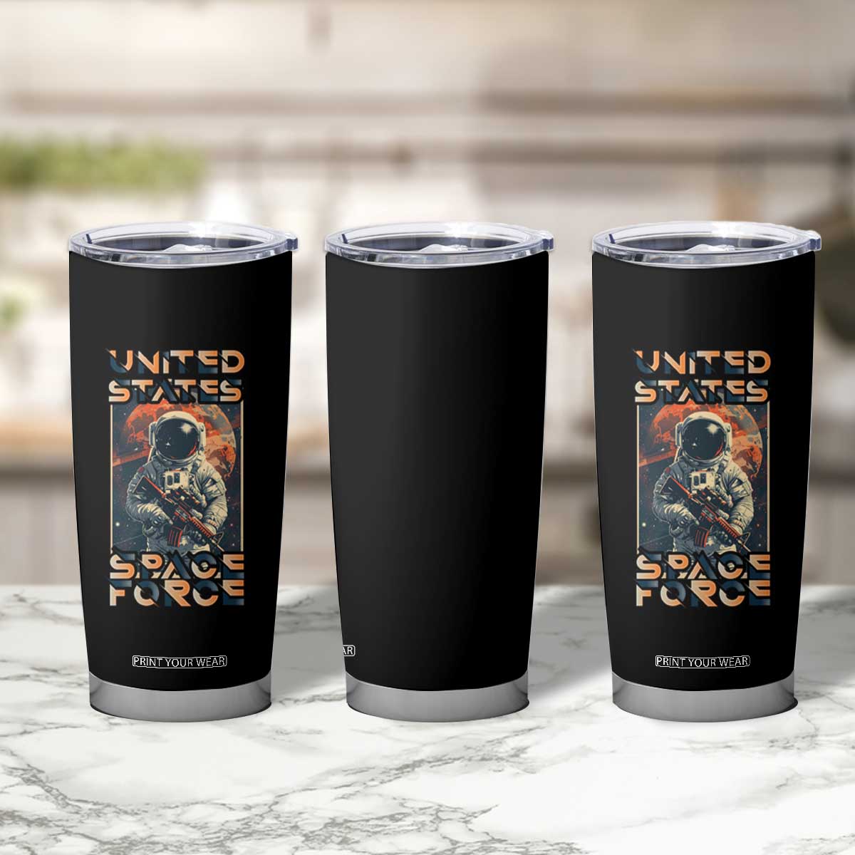 Funny US Space Force Army Astronaut Tumbler Cup TS09 Print Your Wear