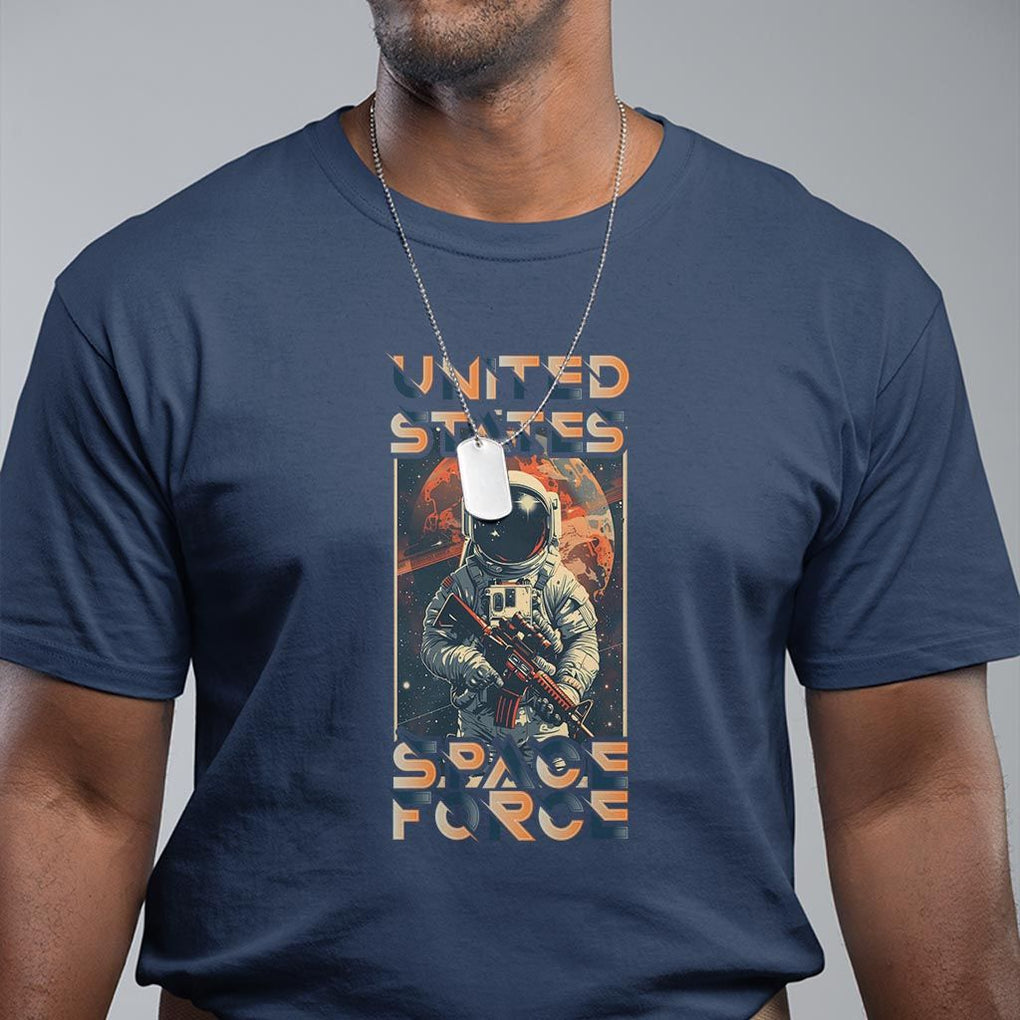 Funny US Space Force Army Astronaut T Shirt TS09 Navy Print Your Wear