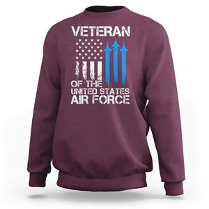 Veteran Of The United States Air Force Sweatshirt TS09 Maroon Print Your Wear