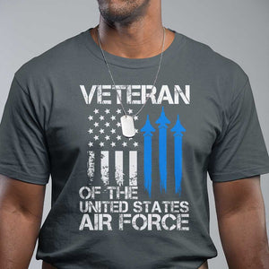 Veteran Of The United States Air Force T Shirt TS09 Dark Heather Print Your Wear