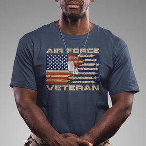 Air Force Veteran T Shirt American Flag Dog Tag TS09 Navy Print Your Wear