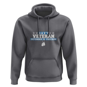 Navy Veteran Hoodie Defender Of Freedom TS09 Charcoal Print Your Wear