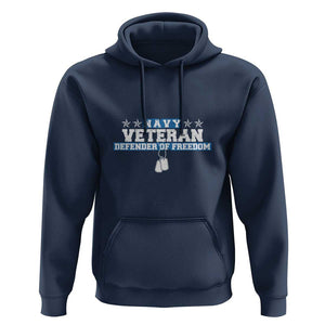 Navy Veteran Hoodie Defender Of Freedom TS09 Navy Print Your Wear