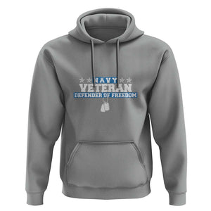 Navy Veteran Hoodie Defender Of Freedom TS09 Sport Gray Print Your Wear