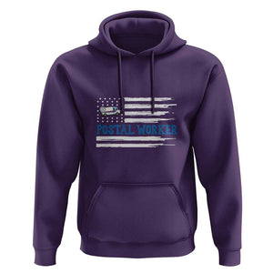 USA Flag Mailman Mail Lady Postal Worker Hoodie TS09 Purple Print Your Wear