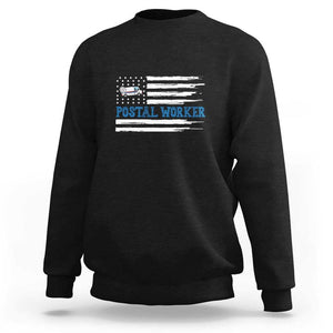 USA Flag Mailman Mail Lady Postal Worker Sweatshirt TS09 Black Print Your Wear