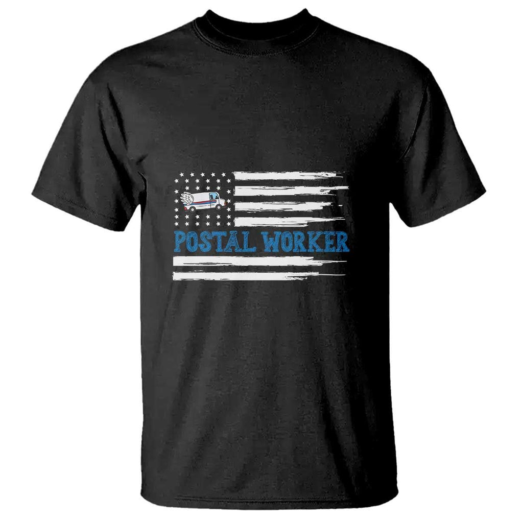 USA Flag Mailman Mail Lady Postal Worker T Shirt TS09 Black Print Your Wear