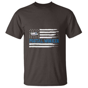 USA Flag Mailman Mail Lady Postal Worker T Shirt TS09 Dark Chocolate Print Your Wear