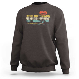 Funny Lucky Fishing Sweatshirt Do Not Wash Retro Fisherman TS09 Dark Chocolate Print Your Wear