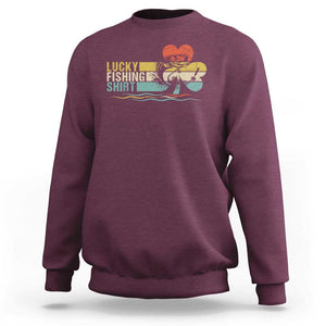 Funny Lucky Fishing Sweatshirt Do Not Wash Retro Fisherman TS09 Maroon Print Your Wear