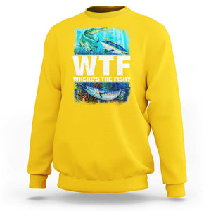 WTF Where's The Fish Fisherman Sweatshirt TS09 Daisy Print Your Wear