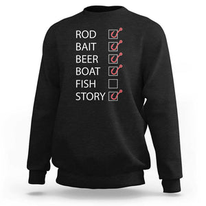 Funny Fishing Check Off List Sweatshirt TS09 Black Print Your Wear