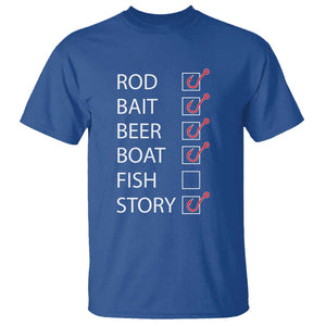 Funny Fishing Check Off List T Shirt TS09 Royal Blue Print Your Wear