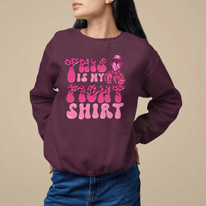 Breast Cancer Sweatshirt This Is My Fight Warrior Boxing Gloves TS09 Maroon Print Your Wear