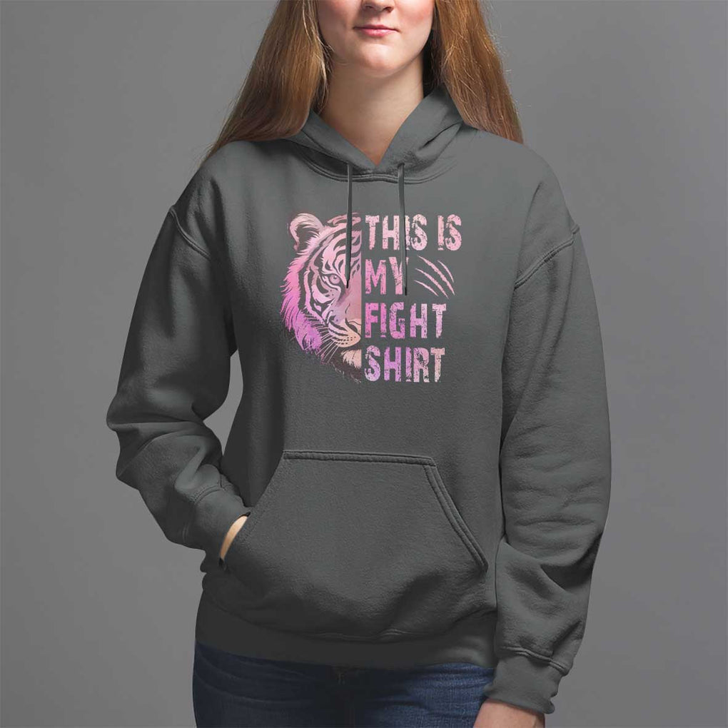 Breast Cancer Hoodie This Is My Fight Pink Tiger Warrior TS09 Black Print Your Wear