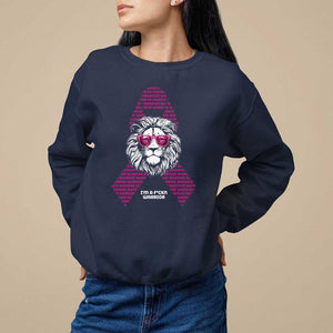 Pink Breast Cancer Sweatshirt This Is My Fight Pink Lion Warrior TS09 Navy Print Your Wear