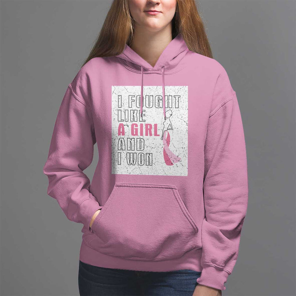 Pink Breast Cancer Hoodie I Fought Like A Girl And I Won TS09 Azalea Print Your Wear