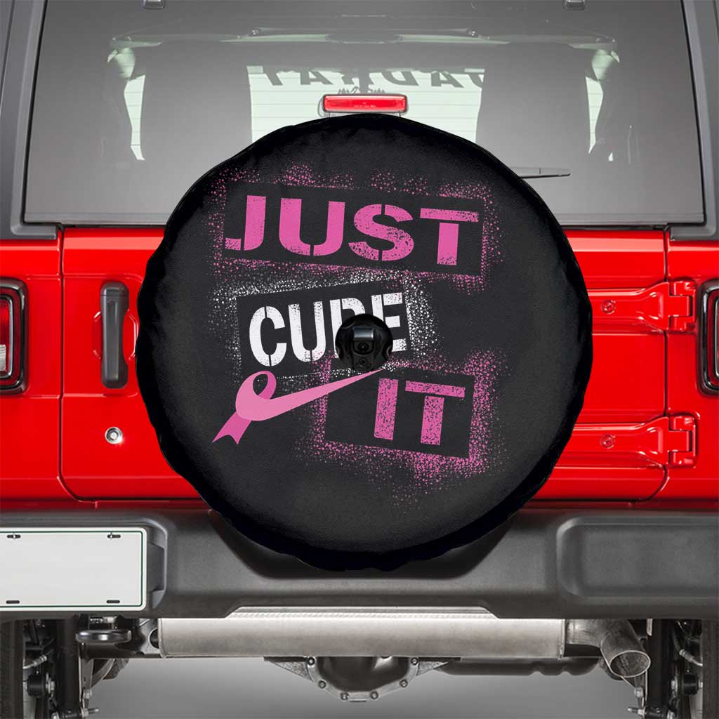 PInk Breast Cancer Spare Tire Cover Just Cure It TS09 Black Print Your Wear