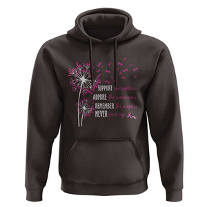 Breast Cancer Support The Fighters Hoodie Admire The Survivors Remember The Angels TS09 Dark Chocolate Print Your Wear