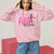 Pink Breast Cancer Sweatshirt This is How I Fight My Battles TS09 Light Pink Print Your Wear