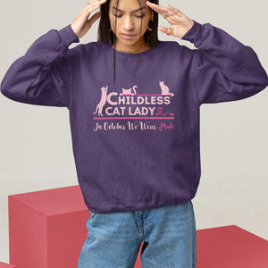 Kamala Breast Cancer Sweatshirt In October We Wear Pink Childless Cat Lady Harris Support Feminist TS09 Purple Print Your Wear