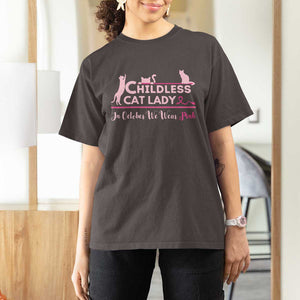 Kamala Breast Cancer T Shirt For Women In October We Wear Pink Childless Cat Lady Harris Support Feminist TS09 Dark Chocolate Print Your Wear