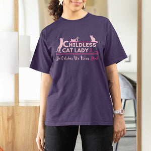 Kamala Breast Cancer T Shirt For Women In October We Wear Pink Childless Cat Lady Harris Support Feminist TS09 Purple Print Your Wear