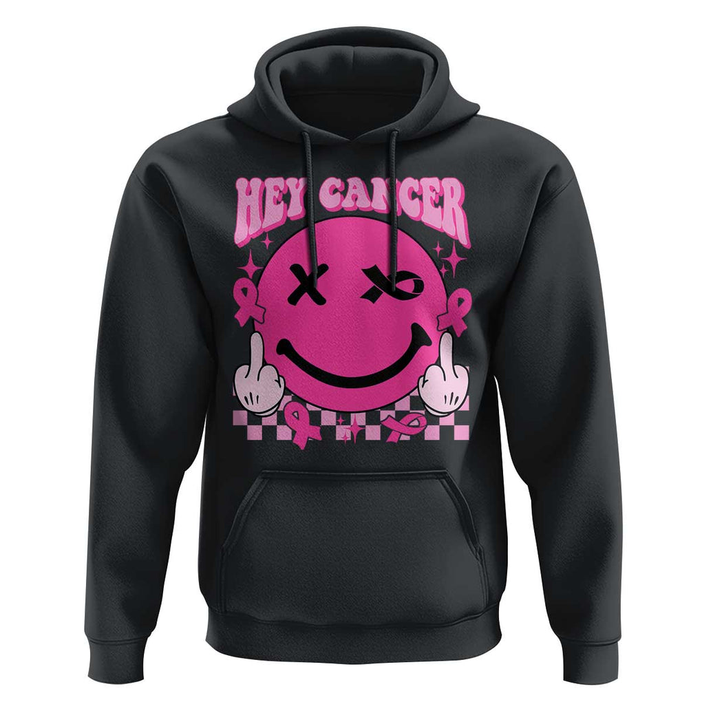 Funny Breast Cancer Hoodie Fuck Cancer Groovy TS09 Black Print Your Wear