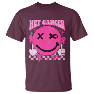 Funny Breast Cancer T Shirt Fuck Cancer Groovy TS09 Maroon Print Your Wear