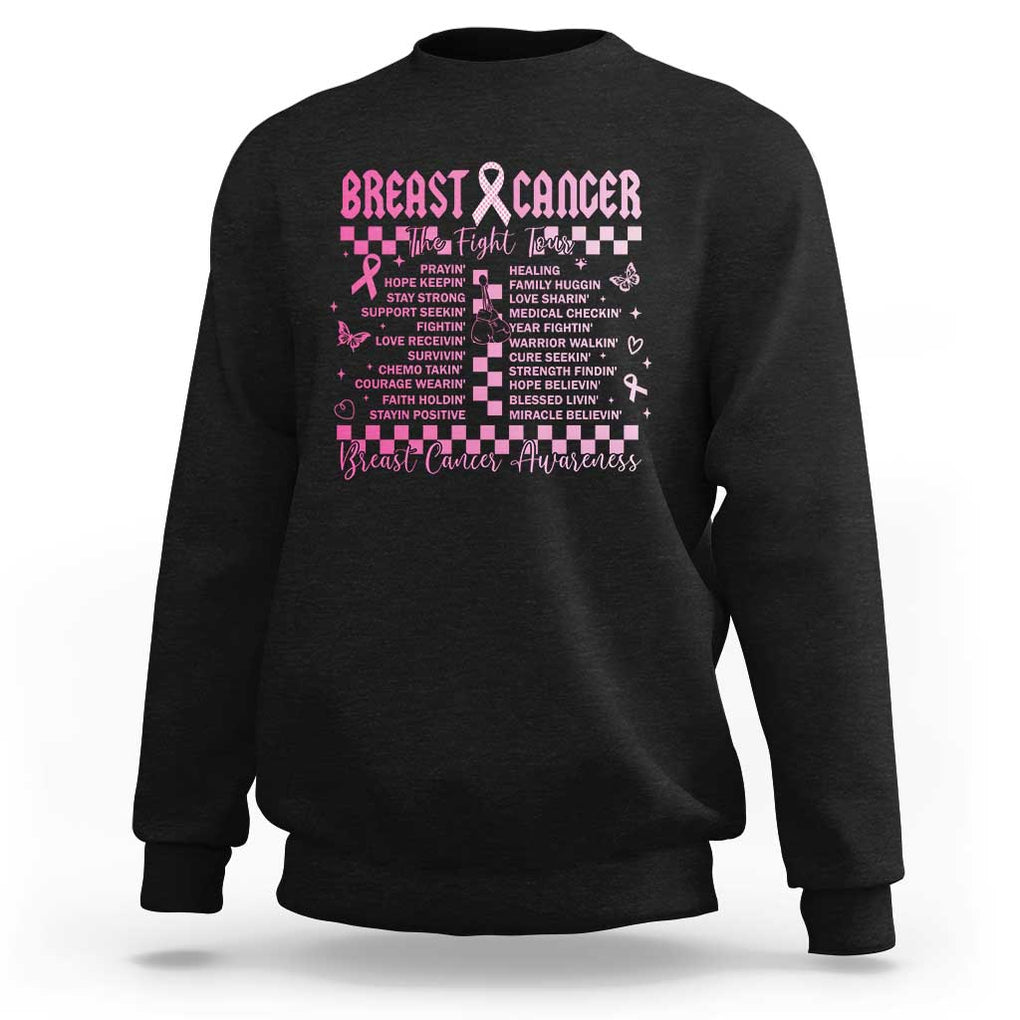 Breast Cancer The Fight Tour Sweatshirt TS09 Black Print Your Wear