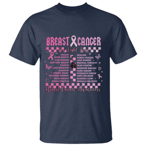 Breast Cancer The Fight Tour T Shirt TS09 Navy Print Your Wear