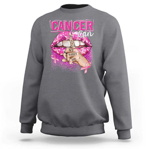 Breast Cancer Sweatshirt Cancer Can Kiss My Sweet Ass TS09 Charcoal Print Your Wear