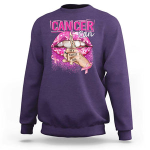 Breast Cancer Sweatshirt Cancer Can Kiss My Sweet Ass TS09 Purple Print Your Wear