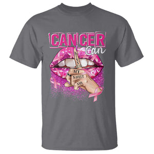 Breast Cancer T Shirt Cancer Can Kiss My Sweet Ass TS09 Charcoal Print Your Wear