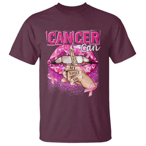 Breast Cancer T Shirt Cancer Can Kiss My Sweet Ass TS09 Maroon Print Your Wear