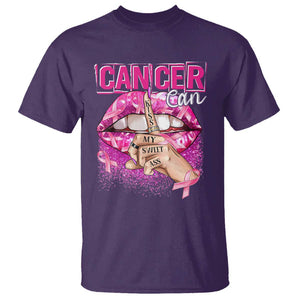 Breast Cancer T Shirt Cancer Can Kiss My Sweet Ass TS09 Purple Print Your Wear