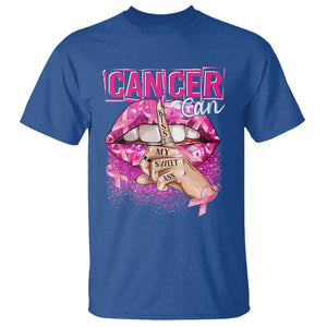 Breast Cancer T Shirt Cancer Can Kiss My Sweet Ass TS09 Royal Blue Print Your Wear