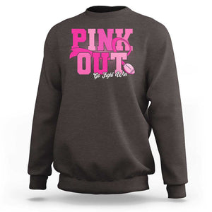 Breast Cancer Sweatshirt Pink Out Go Fight Win American Football TS09 Dark Chocolate Print Your Wear