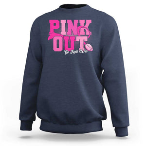 Breast Cancer Sweatshirt Pink Out Go Fight Win American Football TS09 Navy Print Your Wear