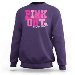 Breast Cancer Sweatshirt Pink Out Go Fight Win American Football TS09 Purple Print Your Wear