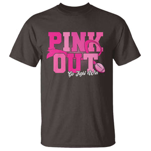 Breast Cancer T Shirt Pink Out Go Fight Win American Football TS09 Dark Chocolate Print Your Wear