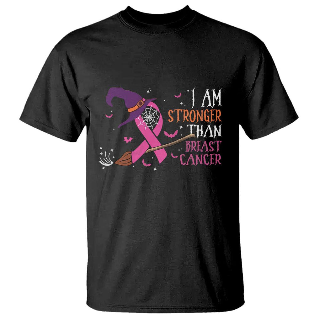 I Am Stronger Than Breast Cancer Halloween Witch T Shirt TS09 Black Print Your Wear