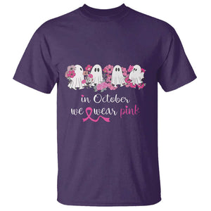 Pink Breast Cancer T Shirt In October We Wear Pink Pink Ghost Halloween TS09 Purple Print Your Wear