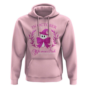 Breast Cancer Halloween Hoodie In October We Wear Pink Cute Pink Ghost TS09 Light Pink Print Your Wear