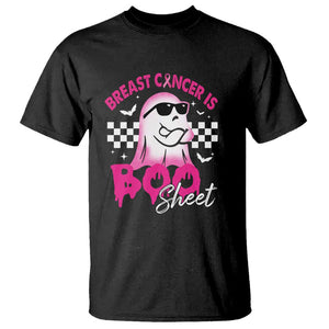 Halloween Breast Cancer Is Boo Sheet T Shirt Groovy Cute Pink Ghost TS09 Black Print Your Wear