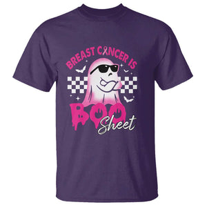 Halloween Breast Cancer Is Boo Sheet T Shirt Groovy Cute Pink Ghost TS09 Purple Print Your Wear